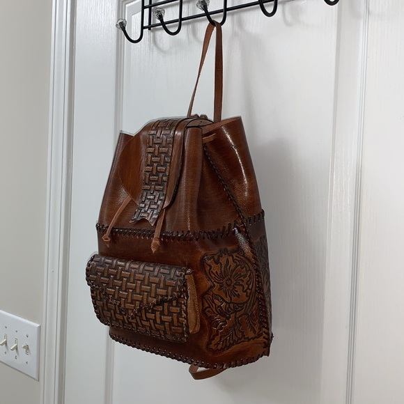 Handmade Genuine Leather Backpack - Picture 4 of 17